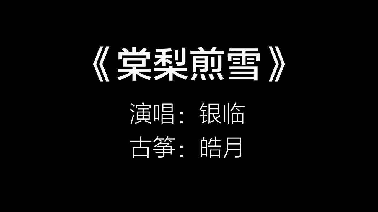 棠梨煎雪古筝弹奏示范